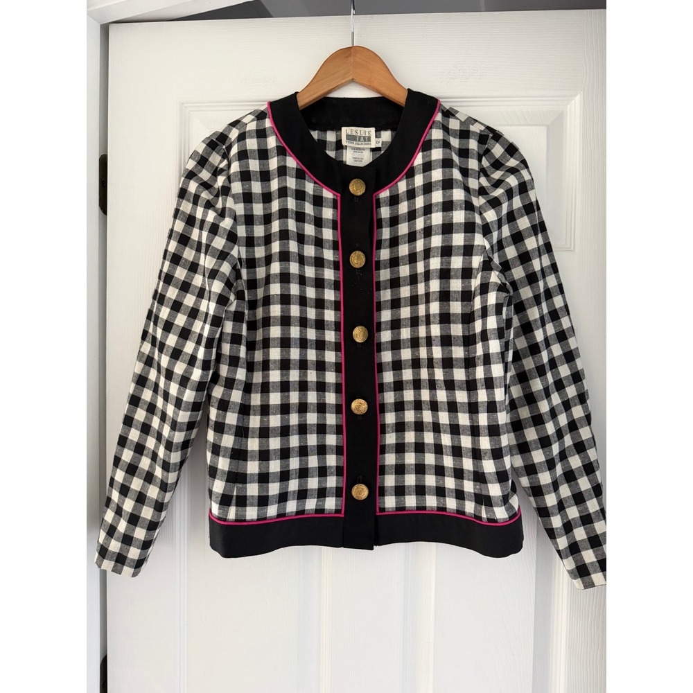 VTG 90s Gingham Gold Button Down Shacket